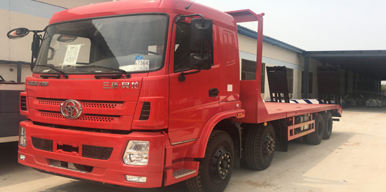 【國五】三環昊龍前四后八挖機平板車