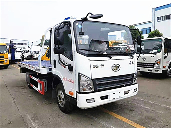 解放虎V一拖二藍牌清障車廠家，程力牌國六CLW5040TQZC6清障車